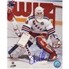Image 1 : John Vanbiesbrouck Rangers White Jersey 8X10 Photo