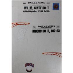 NY Knicks Daily News Championship 24X36 Plexi Collage (1970 &1973)