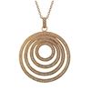 Image 1 : Rose Colored, Sterling Silver, 4 Circle Pendant