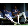 Image 1 : Dwight Gooden Signed 8X10 Sitting In Dugout With Strawberry  W/ “Dr. K" Insc
