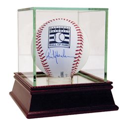 Rickey Henderson Signed Hall Of Fame Logo Baseball (MLB Auth)