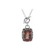 Image 1 : SS COATED FIREWORK QUARTZ TOGGLE NECKLACE (#9538FIRWK)