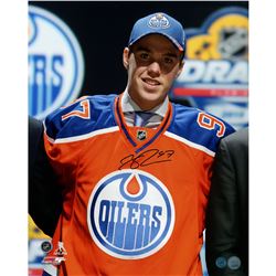 Connor Mcdavid Signed Edmonton Oilers Draft Day 16X20 Photo (B2B Pricing)( AJS Auth)