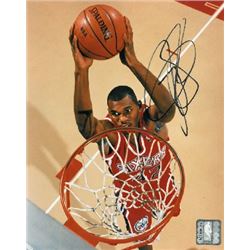 Jerry Stackhouse Signed Philadelphia 76Ers 8X10 Dunking Photo