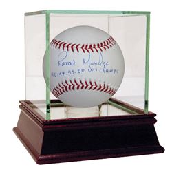 Ramiro Mendoza Signed Rawlings Official MLB Baseball W/ "96,98,99,00 WS Champs" Insc
