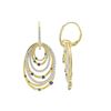 Image 1 : SS CREATED-SAPPHIRE / CUBIC ZIRCONIA LEVERBK EARRINGS (#10000MUL)