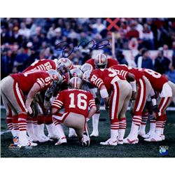 Joe Montana San Francisco 49Ers Huddle Signed 16X20 Photo