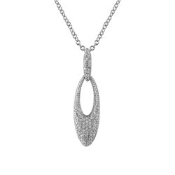 Sterling Silver Pave CZ Pendant