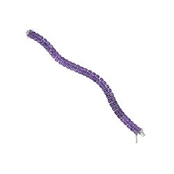 SS AMETHYST BRACELET - Size 7.25 (#4304A)