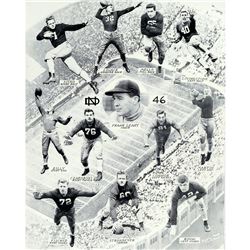 1947 Notre Dame National Championship Team Portrait Faces Only 16X20 Photo Uns (SSM)