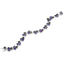 SS AMETHYST / RHODOLITE BRACELET - Size 7.5 (#4012MUL1)