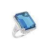 Image 1 : SS SWISS BLUE TOPAZ / WHITE TOPAZ RING - Size 7 (#9613SWWT)