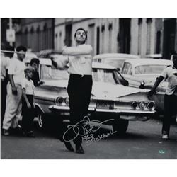 Joe Pepitone Playing Stickball 16X20 Photo W/ Stickball Brooklyn 1963 Insc