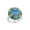 Image 1 : SS SWISS BLUE TOPAZ / LDN BLUE TOPAZ / PERIDOT / CHDI RING - Size 7 (#8839MUL)