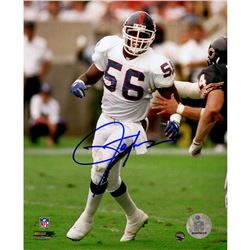 Lawrence Taylor Signed White Uniform Vs Bears 8X10 Photo