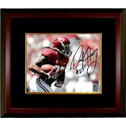 Derrick Henry Signed Alabama Crimson Tide 8X10 Photo Custom Framed #27 (Horizontal Running With Ball