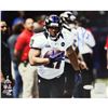 Image 1 : Ray Rice Signed Warming Up Before Super Bowl 8X10 Photo