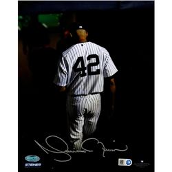 Mariano Rivera Final Exit At Yankee Stadium Signed 8X10 Photo (MLB Auth)