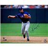 Image 1 : Alex Rodriguez Texas Blue Jersey Fielding Horizontal 16X20 Photo (MLB Auth)