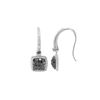 Image 1 : SS BLACK / WHITE DIAMOND HOOK EARRINGS (#9447D-BLK)