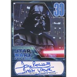 David Prowse Signed Star Wars Darth Vader Fan Days I Card 2007