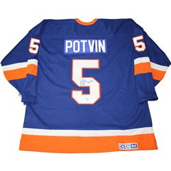 Denis Potvin Signed New York Islanders Retro CCM Jersey W/ "HOF 91" Insc (AJ Sports Auth)