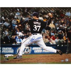 Jeff Suppan Brewers Side View Pitching 16X20
