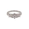 Image 1 : Rhodium Plated Sterling Silver CZ Ring, Size 9