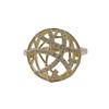 Image 1 : Gold Plated Sterling Silver CZ Ring,16Mm Circle With Half Circle Design, Size 6