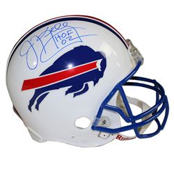 Jim Kelly Signed Buffalo Bills White Authentic Helmet W/ "HOF" Insc.