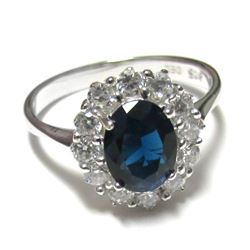 Sterling Silver-Sapphire Royal Ring