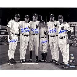 Final Game At Yankee Stadium Perfect Game Battery Mates Signed Metallic B/W 16X20 Photo W/ PG Insc (