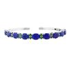 Image 1 : SS DYED BLUE OPAL / CHROME DIOPSIDE CUFF BANGLE (#4226MUL2)