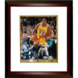 Magic Johnson Signed Los Angeles Lakers 8X10 Photo Custom Framed- PSA Hologram