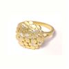 Image 1 : Sterling Silver  CZ Matte Gold Ring