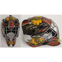 Ed Belfour Signed Chicago Blackhawks Replica Hockey Goalie Mask W/The Eagle