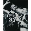 Image 1 : Larry Bird Signed 'Cigar' Celebration B&W 16X20 Photo W/Red Auerbach