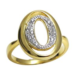 Sterling Silver Two Tone Double 'O' Ring