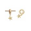 Image 1 : GOLD WHEEL W/ DIAMOND STARFISH DANGLE (#21PLAIND)