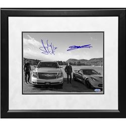 Henrik Lundqvist/Jeff Gordon Dual Signed "With Cars"  Framed 11X14 Print