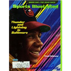 Frank Robinson Signed 10/6/69 Sports Illustrated Magazine " HOF" Insc.