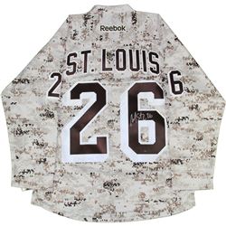 Martin St. Louis Signed New York Rangers Camo Jersey