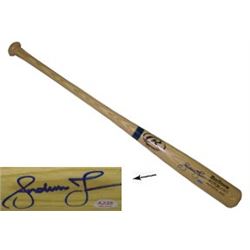 Andruw Jones Signed Blonde Engraved Big Stick Bat- Jones Hologram