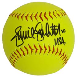 Jennie Finch Signed Yellow Baden Softball W/USA