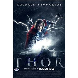 Chris Hemsworth Signed 12X18 Thor Courage Movie Poster Photo (PSA/DNA)