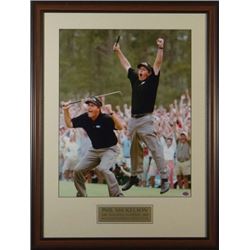 Phil Mickelson Unsigned 2004 Masters Jump 2 Pose 16X20 Custom Framed