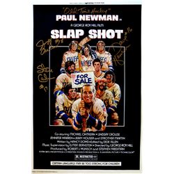 Hanson Brothers Signed 'Slap Shot' 11X17 Movie Poster W/Old Time Hockey
