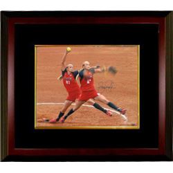 Jennie Finch Signed Olympic Team USA 16X20 Photo Custom Framed Double Exposure