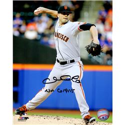 Chris Heston Signed San Francisco Giants Action 8X10 Photo W/NH 6-9-15