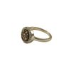 Image 2 : Gold Plated Sterling Silver, 11Mm Round Circe, 8Mm Champagne Druzy Natural Stone With CZ Border, Rin